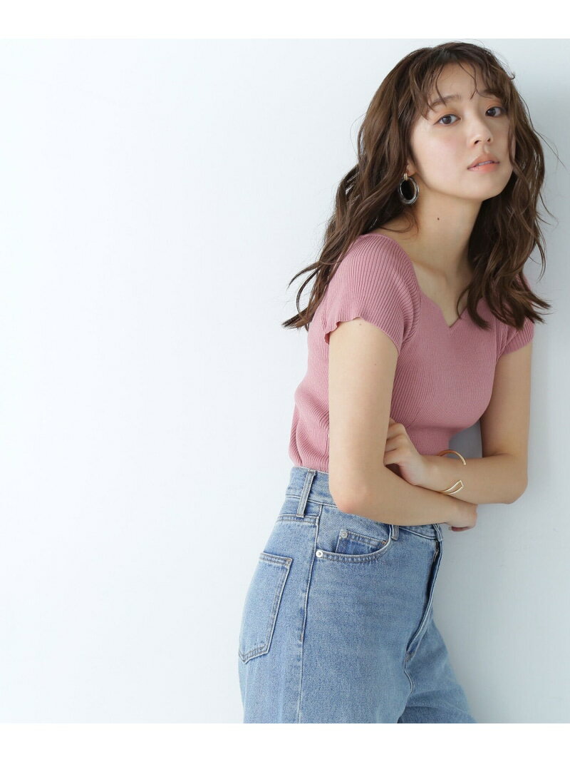 ニュアンスネックコンパクトニット NATURAL BEAUTY BASIC ナチュラルビューティベーシック トップス ニット ピンク ブラック グレー ホワイト【送料無料】[Rakuten Fashion]のサムネイル