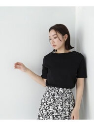 ベーシックTシリーズ ボートネック NATURAL BEAUTY BASIC ナチュラルビューティベーシック トップス カットソー・Tシャツ ブラック グレー ホワイト[Rakuten Fashion]