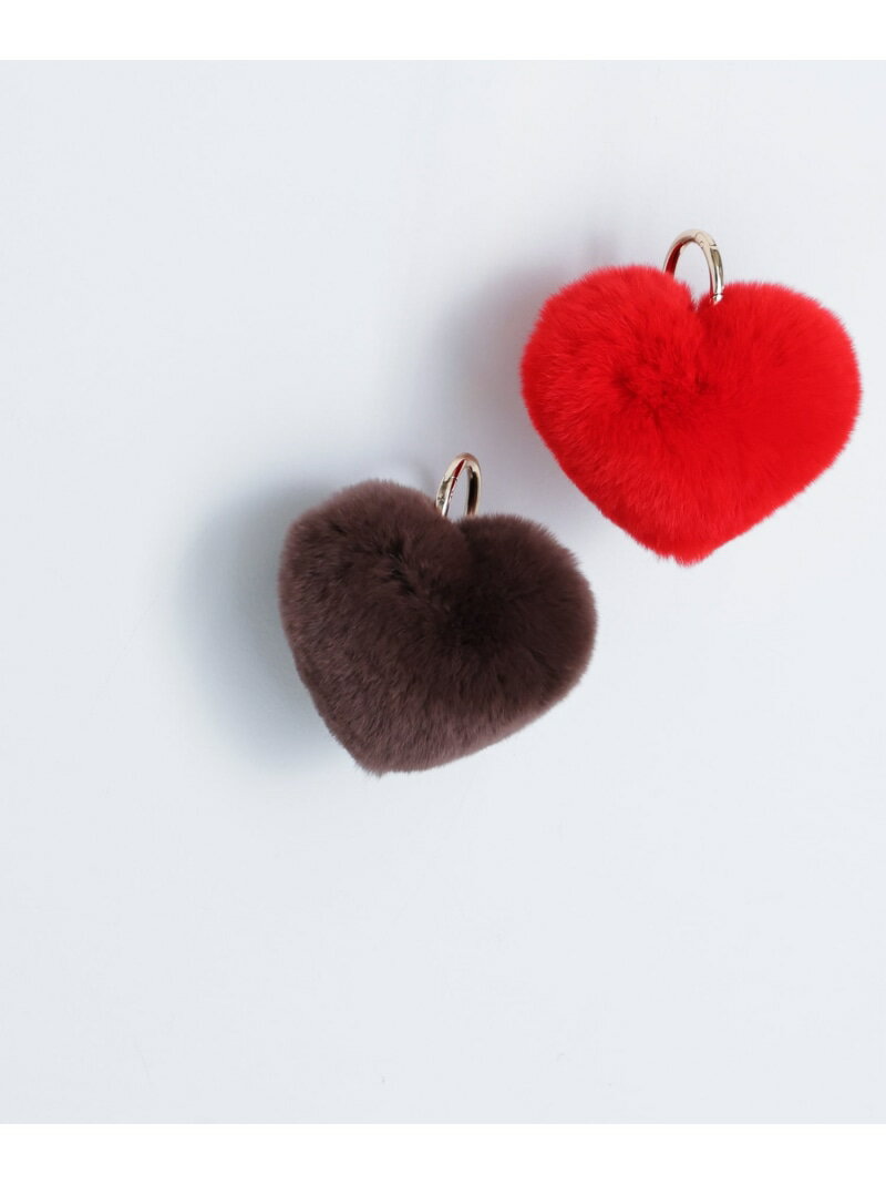 ハートファーチャーム NATURAL BEAUTY BASIC ナチュラルビューティベーシック ファッション雑貨 その他のファッション雑貨 レッド ブラウン【送料無料】[Rakuten Fashion]