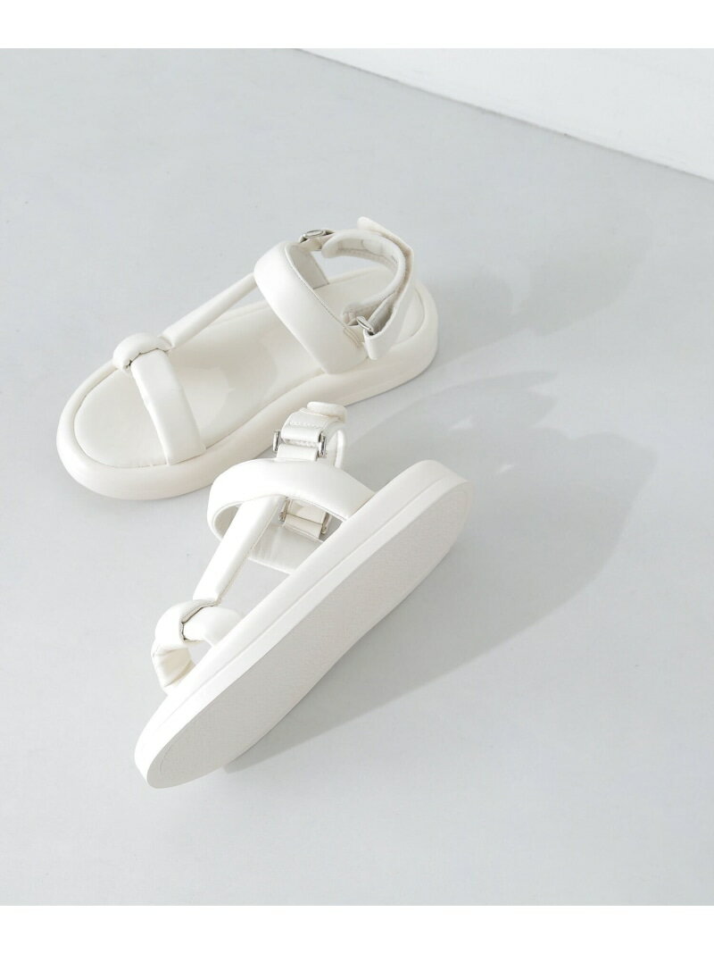 【SALE／50%OFF】モチモチベルクロサンダル NATURAL BEAUTY BASIC ナチュラルビューティベーシック シューズ・靴 サンダル ホワイト ブラック【RBA_E】[Rakuten Fashion]のサムネイル