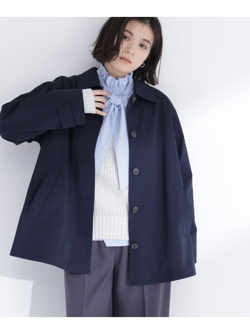 Rakuten - 【SALE／30%OFF】ステンカラーハーフコート NATURAL BEAUTY BASIC ナチュラルビューティベーシック ジャケット・アウター ブルゾン・ジャンパー ベージュ ネイビー【RBA_E】【送料無料】[Rakuten Fashion]