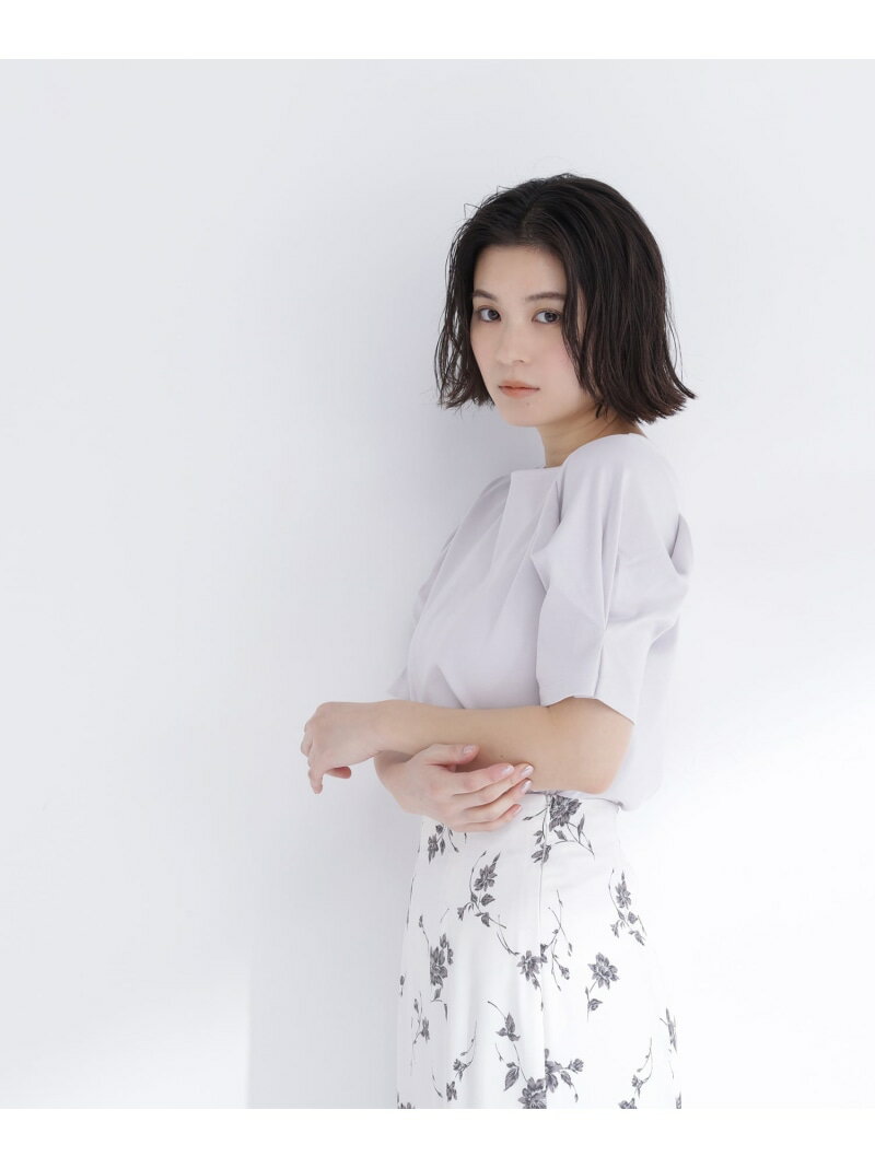 Rakuten - ベーシックTシャツ フォルムスリーブ NATURAL BEAUTY BASIC ナチュラルビューティベーシック トップス カットソー・Tシャツ ブラック ホワイト パープル【送料無料】[Rakuten Fashion]