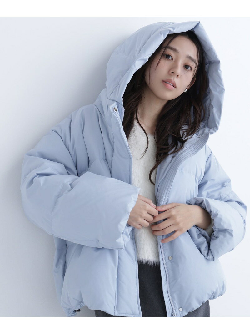 [SALE / 30 % OFF] 짧은 푸드 다운 NATURAL BEAUTY BASIC 내츄럴 뷰티 베이직 재킷 아우터 블루존 점퍼 블루 베이지 블랙 [RBA_E] [무료 배송] [Rakuten Fashion]