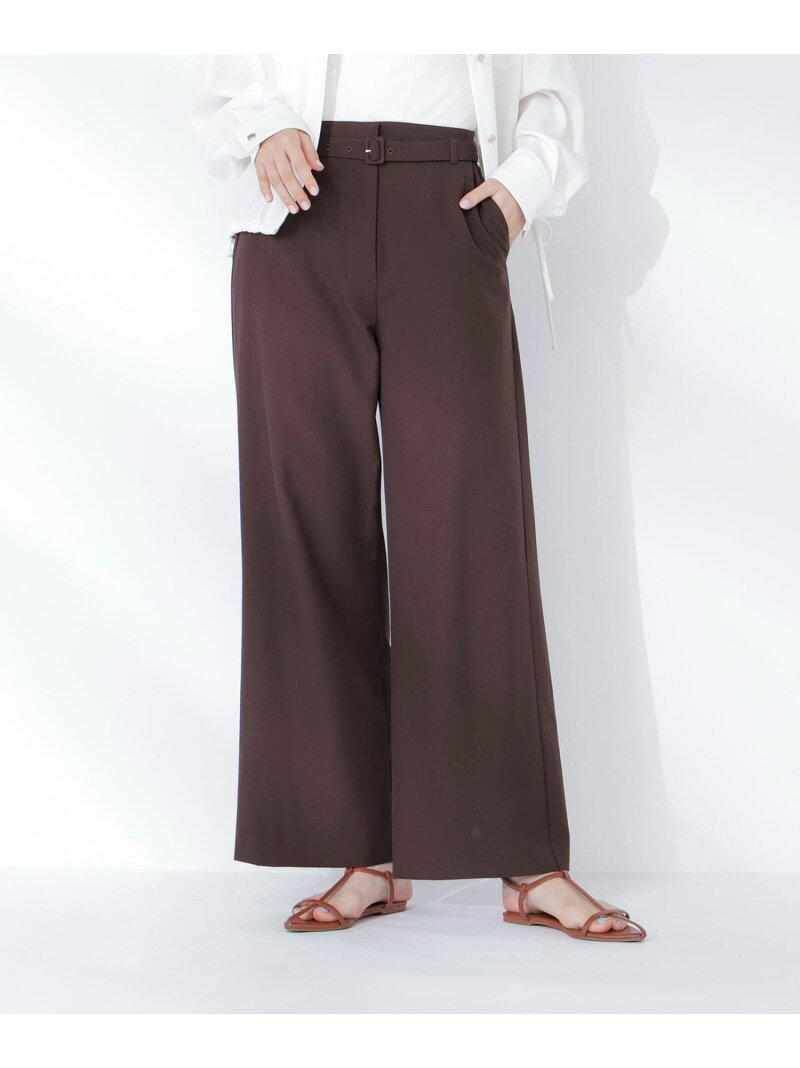 Rakuten - ＜骨格ナチュラル＞リネンブレンドパンツ NATURAL BEAUTY BASIC ナチュラルビューティベーシック パンツ その他のパンツ ホワイト ベージュ【送料無料】[Rakuten Fashion]