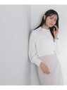 パールタックブラウス 24SS NATURAL BEAUTY BASIC ナチュラルビューティベーシック トップス シャツ ブラウス ホワイト グレー ブルー【送料無料】 Rakuten Fashion