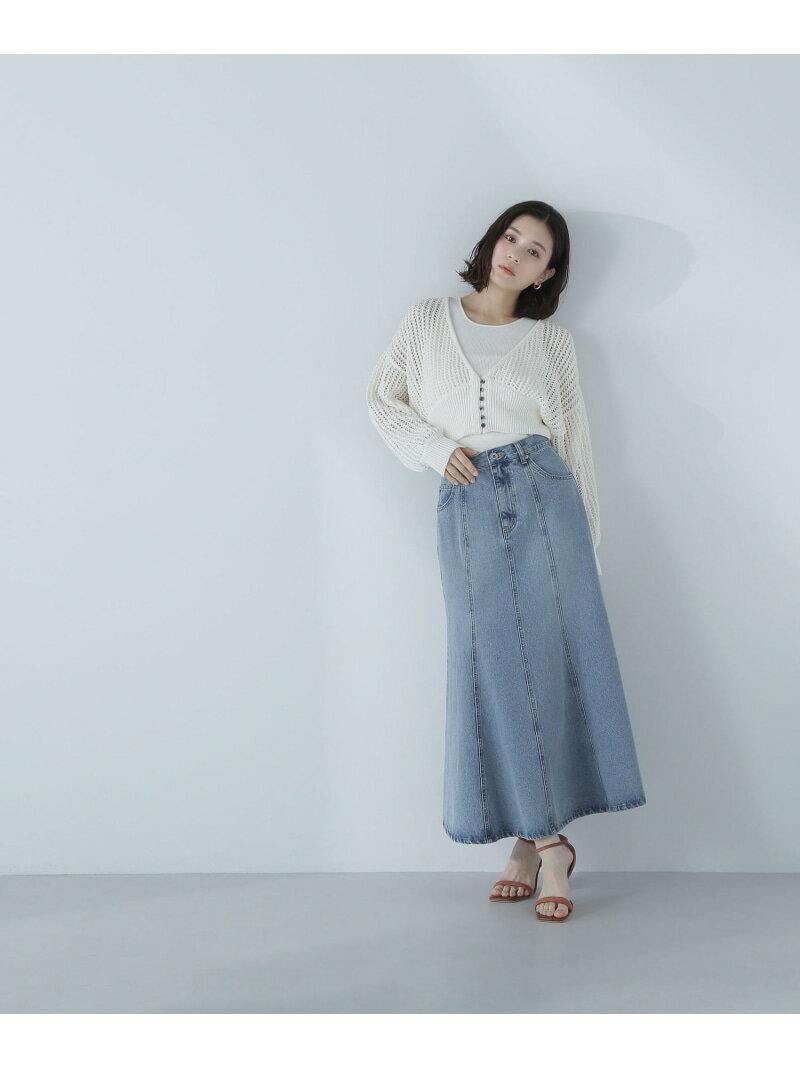 【SALE／30%OFF】デニムマーメイドスカート NATURAL BEAUTY BASIC ナチュラルビューティベーシック スカート その他のスカート ブルー ブラック【RBA_E】【送料無料】[Rakuten Fashion]のサムネイル