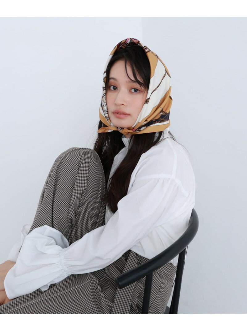 【SALE／50%OFF】ダブルフェイスイタリアンスカーフ NATURAL BEAUTY BASIC ナチュラルビューティベーシック ファッション雑貨 マフラー・ストール・ネックウォーマー ブラウン レッド【RBA_E】[Rakuten Fashion]