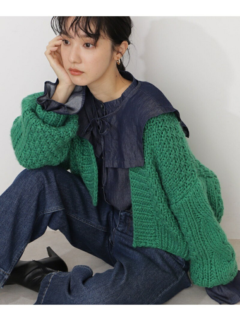 スクエアカラーブラウス インディゴ NATURAL BEAUTY BASIC ナチュラルビューティベーシック トップス シャツ・ブラウス ブルー【送料無料】[Rakuten Fashion]のサムネイル