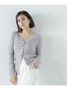 【SALE／30 OFF】ワイドリブアンサンブルニット 24SS NATURAL BEAUTY BASIC ナチュラルビューティベーシック トップス カーディガン グレー【RBA_E】【送料無料】 Rakuten Fashion