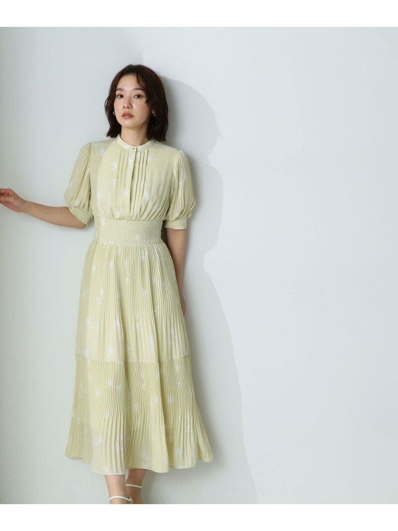 アンバーガーデンプリントワンピース NATURAL BEAUTY BASIC ナチュラルビューティベーシック ワンピース・ドレス ワンピース イエロー ホワイト【送料無料】[Rakuten Fashion]のサムネイル
