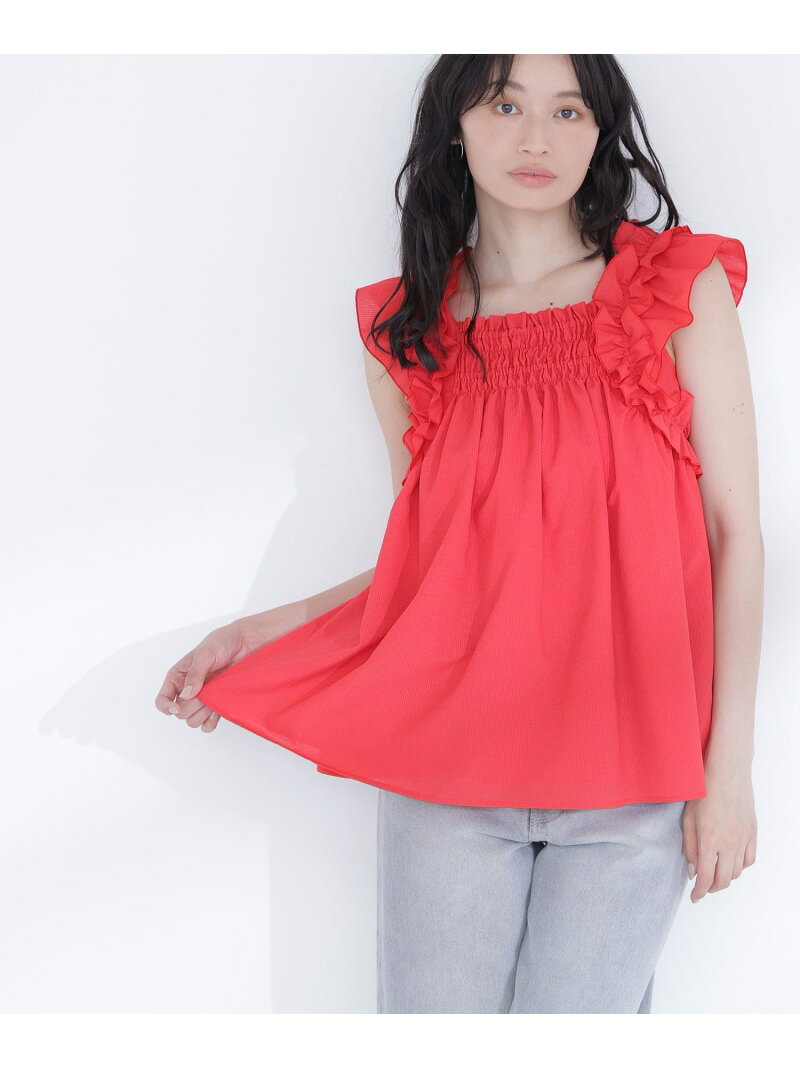 フリルスリーブチュニック NATURAL BEAUTY BASIC ナチュラルビューティベーシック ...