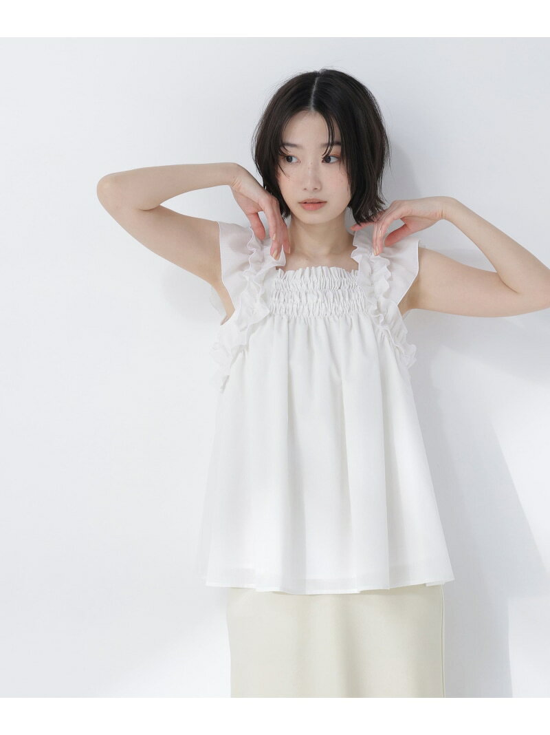 フリルスリーブチュニック NATURAL BEAUTY BASIC ナチュラルビューティベーシック ...