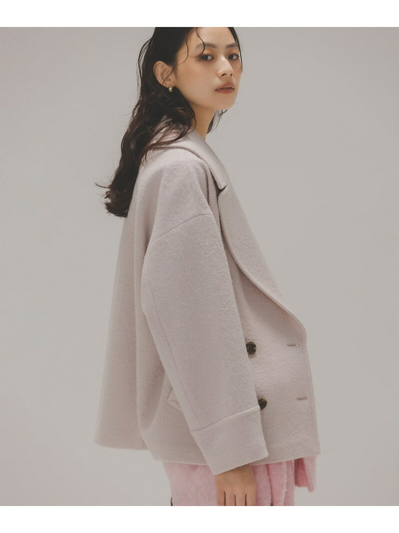 ウーリーフォルムハーフコート NATURAL BEAUTY BASIC ナチュラルビューティベーシック ジャケット・ア..