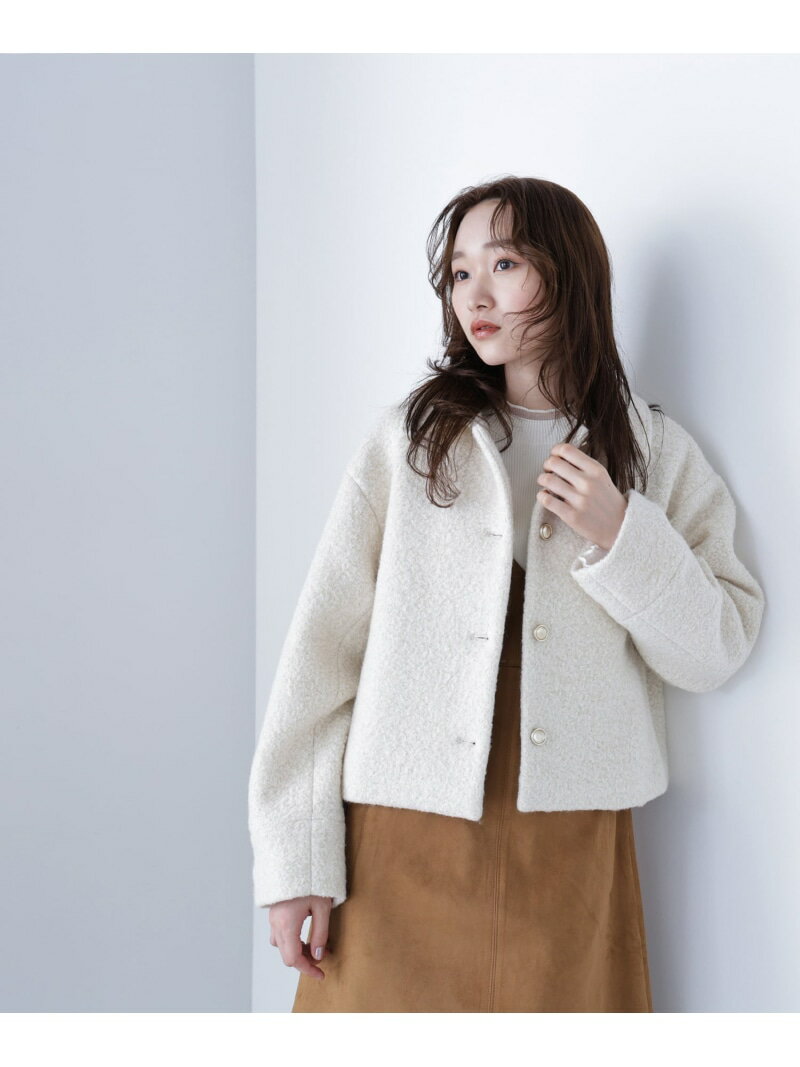 ステンカラーショートブルゾン NATURAL BEAUTY BASIC ナチュラルビューティベーシック ジャケット・ア..