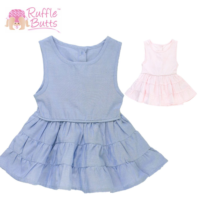 RUFFLE BUTTS タンク ラッフルバッツ フリルタンク Tiered Tank ティアード タンク チュニック タンクトップ ベビー ベビーウェア ピンク ブルー ベビー服 お洒落 【メール便】