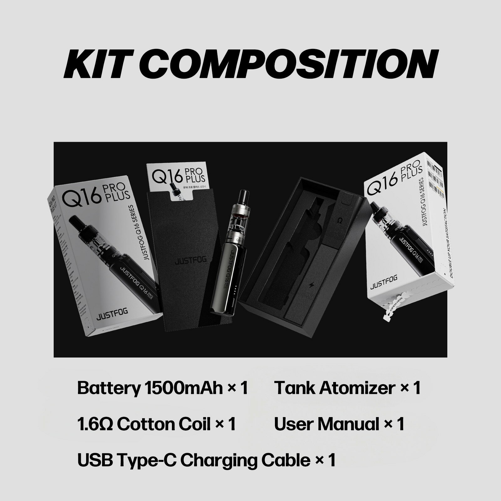 �����ݥ饤���� JUSTFOG ���㥹�ȥե��� Q16 Pro Plus Vaporizer 1.6�� �������դ� 1500mAh �ڥ� �ꥭ�å��� �������������å� �Ż�VAPE VAPE �٥��� CBD CBN CBG E-LIQUID �ꥭ�å��� �ꥭ�å��ѥ����ݥ饤���� CBD�����ݥ饤���� ������ ���ܸ��������դ�