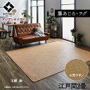 ラグ マット 籐 カーペット 玄関 籐 あじろ 江戸間2畳 約 176×176 cm 宝麗 ひんやり アジアン テイスト ござ 天然ラタン インドネシア産 自然...
