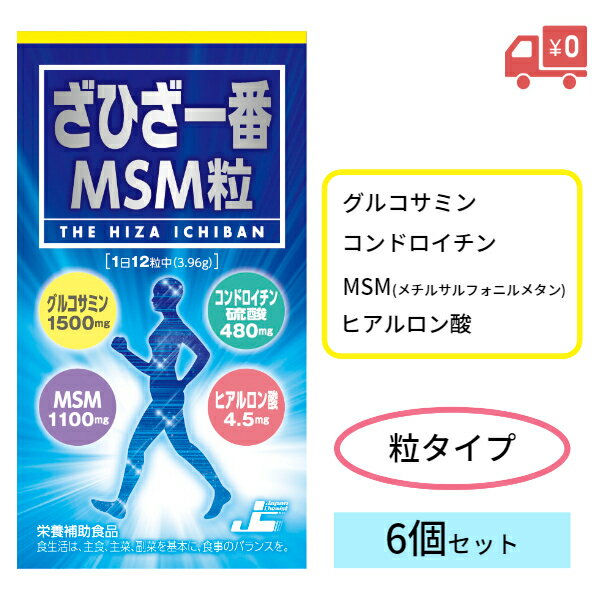 ざひざ一番MSM粒 280粒 6個セット｜グルコサミン コンドロイチン ヒアルロン酸 関節痛 膝 ひざ サプリメント 健康 食品 美容 歩く 歩行 痛み 日本ケミスト セット売り 飲みやすい