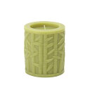 Natural Light Candle (ナチュラルライトキャンドル)3インチ バンブー リーフ リセスド ピラー サワ グリーンアロマキャンドル 蜜蝋 天然香料 バリ 竹 バンブー インテリア【3,000円以上 送料無料】