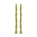Natural Light Candle (ナチュラルライトキャンドル)Pair of 12"Bamboo TapersSAWAH GREENアロマキャンドル 蜜蝋 天然香料 バリ 竹 バンブー 2本セット インテリア【3,000円以上 送料無料】