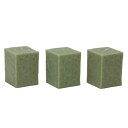 Natural Light Candle (ナチュラルライトキャンドル)SET OF 3 FRANGEPANI MINI CUBES_JADE【ギフト プレゼント】 アロマキャンドル 蜜蝋 天然香料 アジアン バリ リゾート セット インテリア【3,000円以上 送料無料】