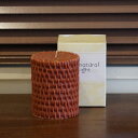 ナチュラル ライト キャンドルバリ 手彫り アロマキャンドル 蜜蝋 天然香料 オリエンタル インテリアにも【プレゼント ギフト】ラタン