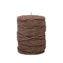 Natural Light Candle (ナチュラルライトキャンドル)6"TWINE ROUND PILLAR_WOODアロマキャンドル 蜜蝋 天然香料 ビーズワックス アジアン バリ インテリア【3,000円以上 送料無料】