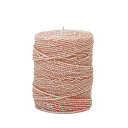 Natural Light Candle (ナチュラルライトキャンドル)6"TWINE ROUND PILLAR_CARAMELアロマキャンドル 蜜蝋 天然香料 ビーワックス アジアン バリ インテリア【3,000円以上 送料無料】