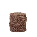 Natural Light Candle (ナチュラルライトキャンドル)4.5"TWINE ROUND PILLAR_WOODアロマキャンドル 蜜蝋 天然香料 ビーワックス アジアン バリ マリン インテリア【3,000円以上 送料無料】
