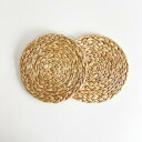 【マラソン開始20%OFF+P5倍】 ウォーターヒヤシンス ランチョンマット 2枚セット おしゃれ 丸 円 編み テーブルマット おしゃれ シンプル シーグラス...