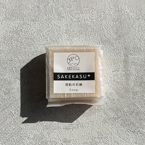 自然をちからに【SAKEKASU+】酒粕の石鹸 100g