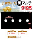 家庭菜園【マルチ】 穴あき黒マルチシート 9125 じゃがいも用 1m (郵便配送商品)※複数個お買い求めの場合、送料おまとめします!