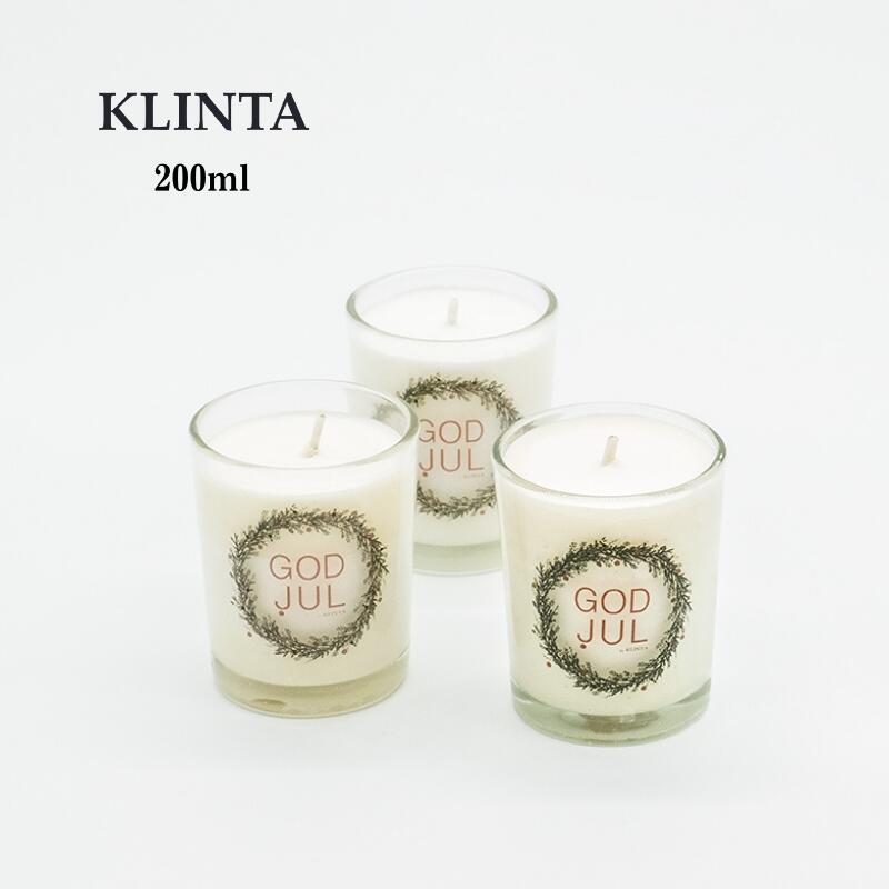 【クリスマス限定】 KLINTA クリンタ マッサージキャンドル 90ml 16h GOD JUL 北欧雑貨 アロマ キャンドル ( ゴールド フランキンセンス＆ミルラ / オレンジ＆クローブ / チェリーアップル＆シナモン )