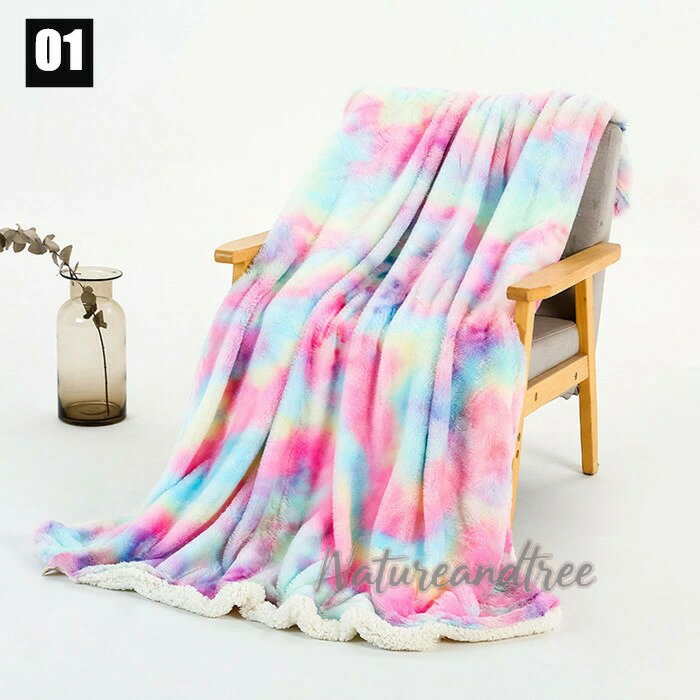 ブランケット 大判 160*200cm 北欧 ひざ掛け マルチカバー カラフル 虹 ふわふわ 掛け毛布 大判毛布 冷房対策 北欧 毛布 暖かい 肩掛け 膝掛け 防寒 お昼寝 寝具 部屋飾り 撮影 プレゼント SNS [3]
