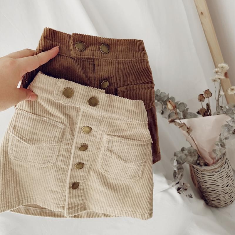 Rakuten - 【送料無料】子供服 キッズ ミニスカート コーデュロイスカート タイト 台形 ピンク 春 夏 秋 女の子 ガール カジュアル 子ども服 こども服 韓国子供服 ジュニア 赤ちゃん 暖かい クリスマス 誕生日 プレゼント 入園 小学生