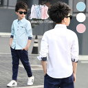 子供 トップス 男の子 シャッツ ジュニア スーツシャッツ 長袖 フォーマル カジュアル 折り襟 綿混 イギリス風 普段着 入学式 内側ドット柄