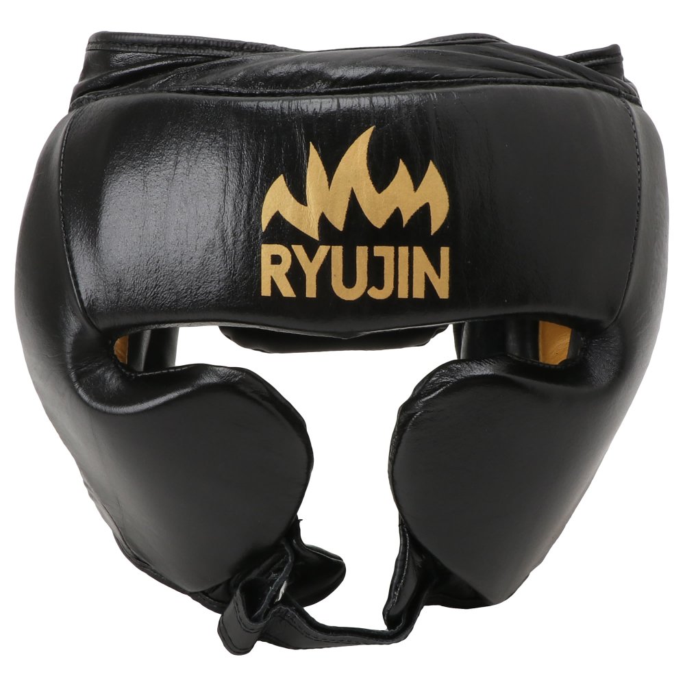 ネイチャーベースの在庫処分セール品！RYUJIN 本革 ニュー PRO スパーリングヘッドギア（マジックテープ式）【ボクシング　格闘技　ヘッドガード　ヘッドプロテクター　リュウジン】｜アングル2