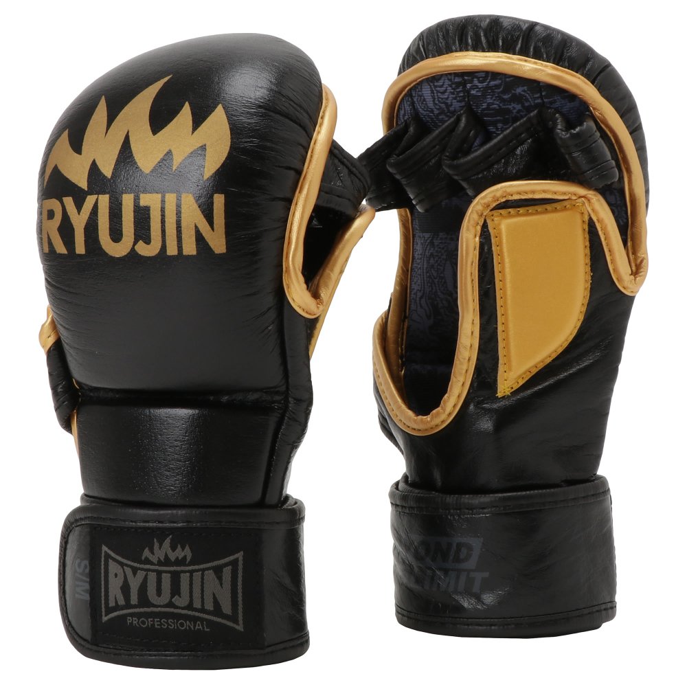 在庫処分セール！RYUJIN 本革トレーニング グラップリング グローブ【リュウジン　総合格闘技　MMA　オープンフィンガー　格闘技】