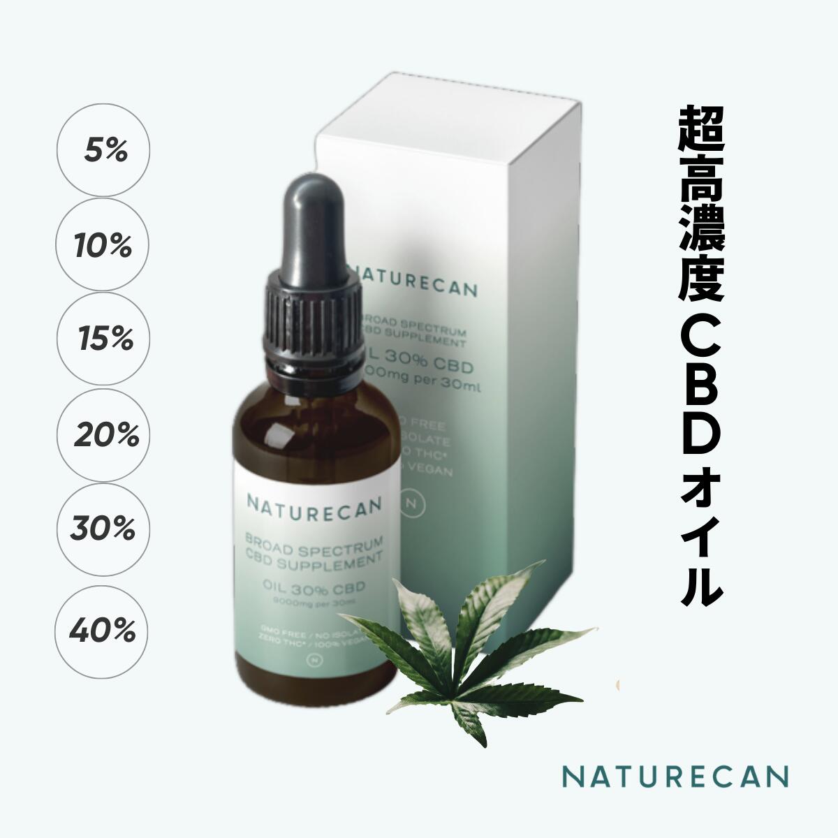 Naturecan 公式 高濃度 CBDオイル 5％ 10％ 15％ 20％ 30％ 40% 10ml 30ml CBD ランキング1位 サプリメント 健康食品 ブロードスペクトラム THCゼロ保証 ヴィーガン ビーガン 高体感 更年期 PMS オーガニック 超高濃度