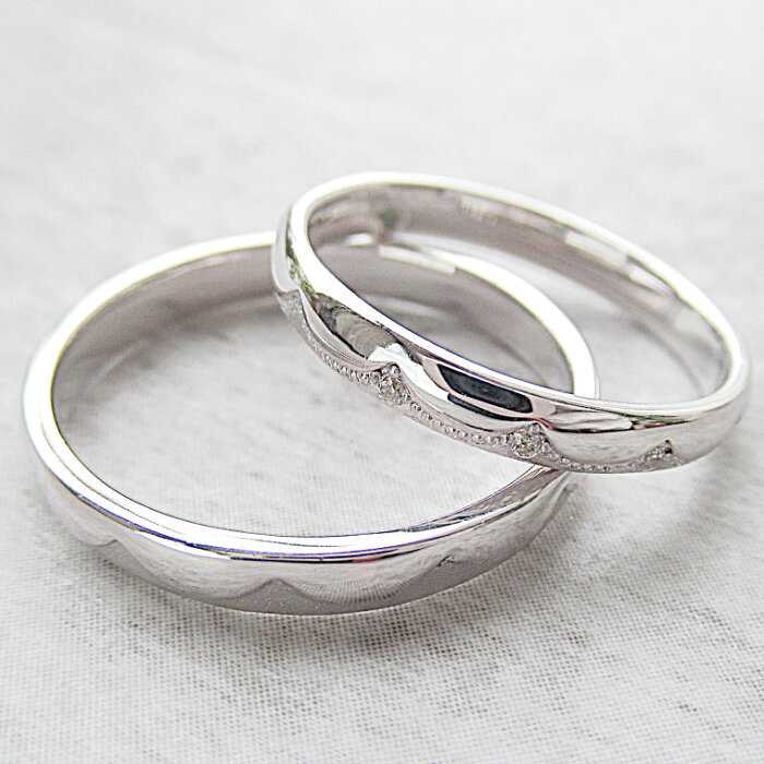 結婚指輪 マリッジリング ペアリング カップル 2個セット 刻印無料 偶数号 シルバー くも 結婚記念日 指輪 プロポーズ 2本セット価格