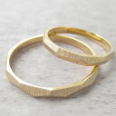 【P10倍~23:59まで】結婚指輪 マリッジリング ペアリング カップル 2個セット 刻印無料 偶数号 シルバー つや消し ゴールド カットリング 表面加工 ...