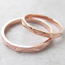 【P10倍~23:59まで】結婚指輪 マリッジリング ペアリング カップル 2個セット 刻印無料 偶数号 シルバー 表面デザイン ローズゴールド 細身 華奢 結...