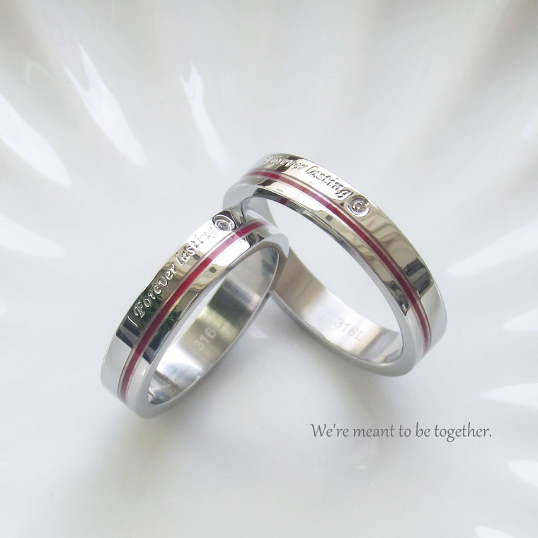 【BKフライデー★P5倍】【無くなり次第終了】【刻印無料】 ペアリング カップル 2個セット ステンレス 金属アレルギー対応 結婚指輪 刻印可能 遠距離 恋人 ...