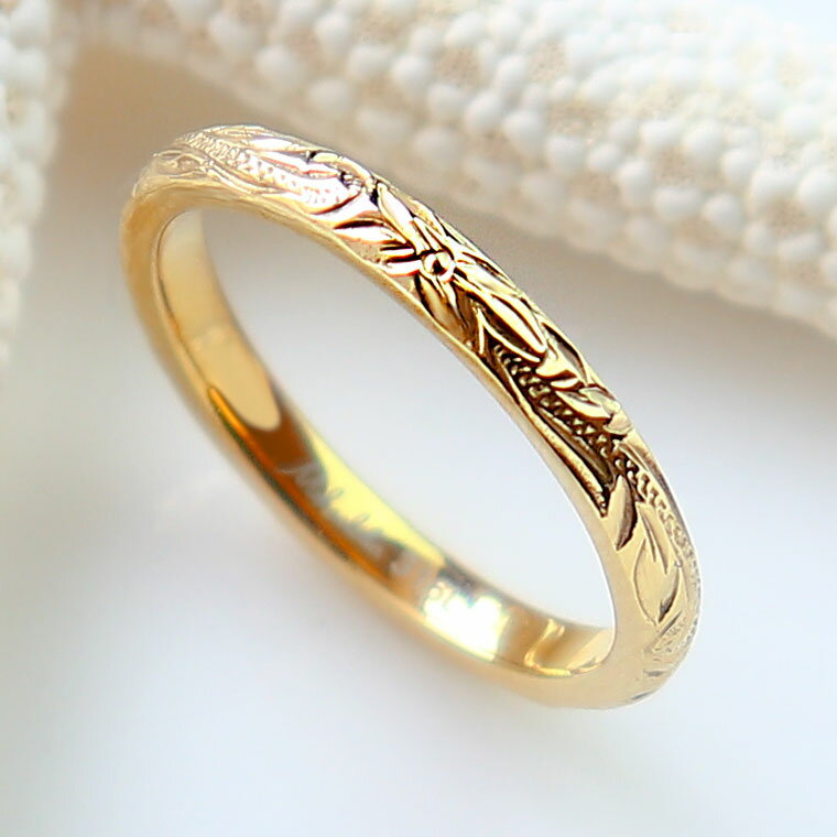 リング ハワイアンジュエリー シンプル 2mm幅 レディース メンズ サージカルステンレス 金属アレルギー対応 結婚指輪 刻印可能 誕生日 記念日 バレンタイン ギフト チョコ以外