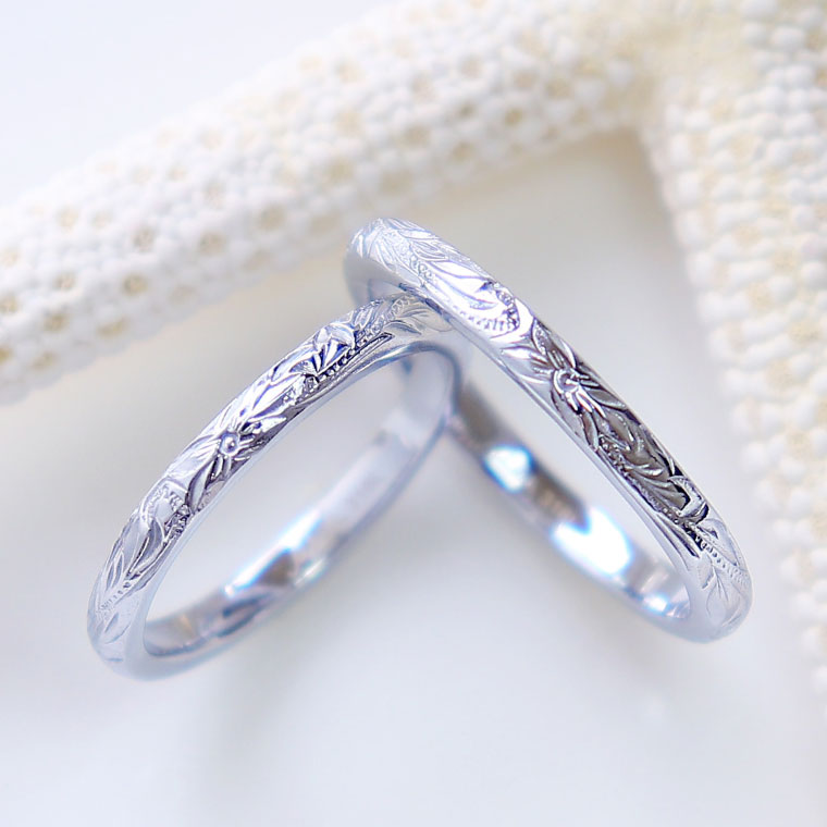 リング ハワイアンジュエリー シンプル 2mm幅 ペアリング カップル 2個セット 結婚指輪 サージカルステンレス 金属アレルギー対応 刻印可能 刻印無料 2mm 誕生日 記念日 バレンタイン ギフト チョコ以外