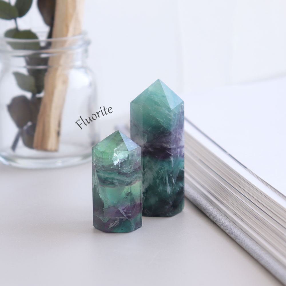 【厳選 一点物】鉱物 原石 コレクションフローライト ポイント パワーストーン 天然石 幸運 癒し  ...