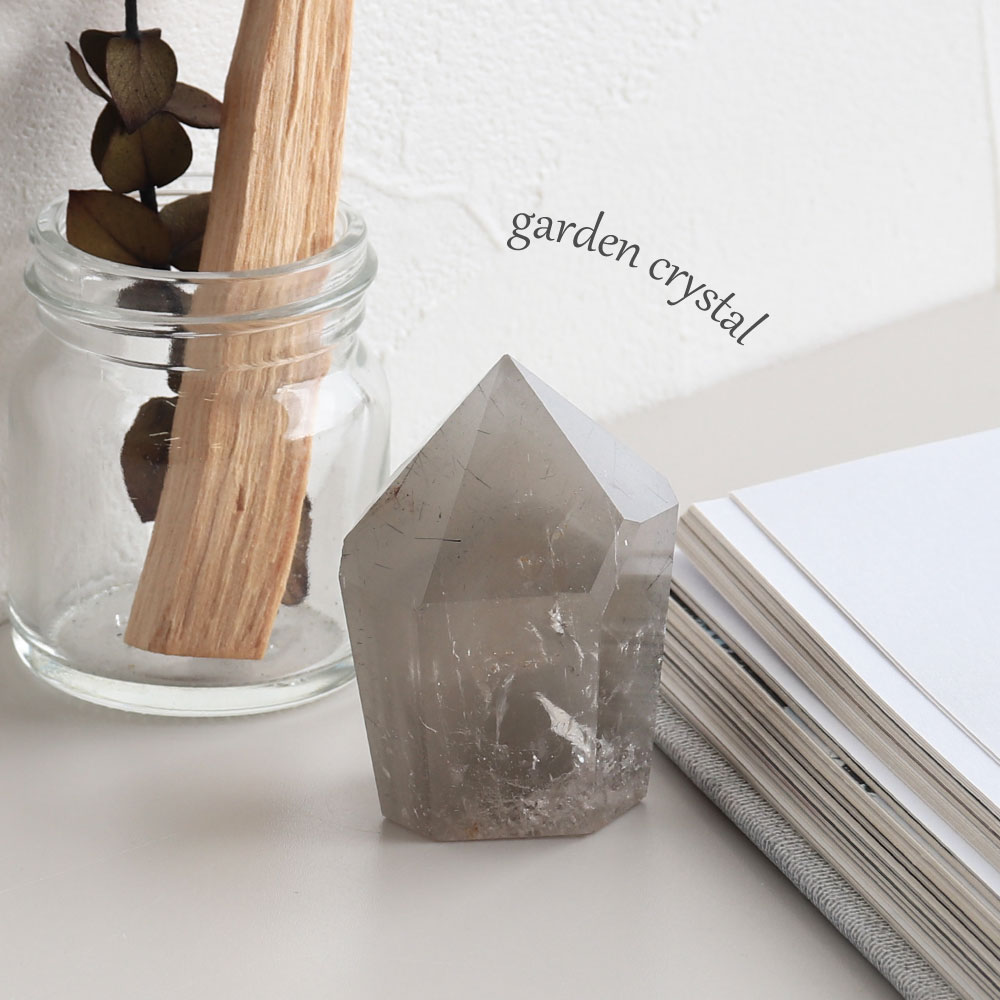 【厳選 一点物】パワーストーン ガーデンクリスタル ポイント ポリッシュ 原石 クォーツ 磨き 鉱物 ...