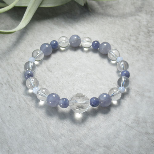 天然石 パワーストーン ブレスレット アクセサリー サイズ調整無料 誕生石 ゴム 12月誕生石 タンザナイト 勇気と守護を与える石 パワーストーン アクセサリー 守護石 厄払い 厄年 厄除け お守り 女性 男性 贈り物 記念日 2月 誕生日 縁起物 バレンタイン プレゼント