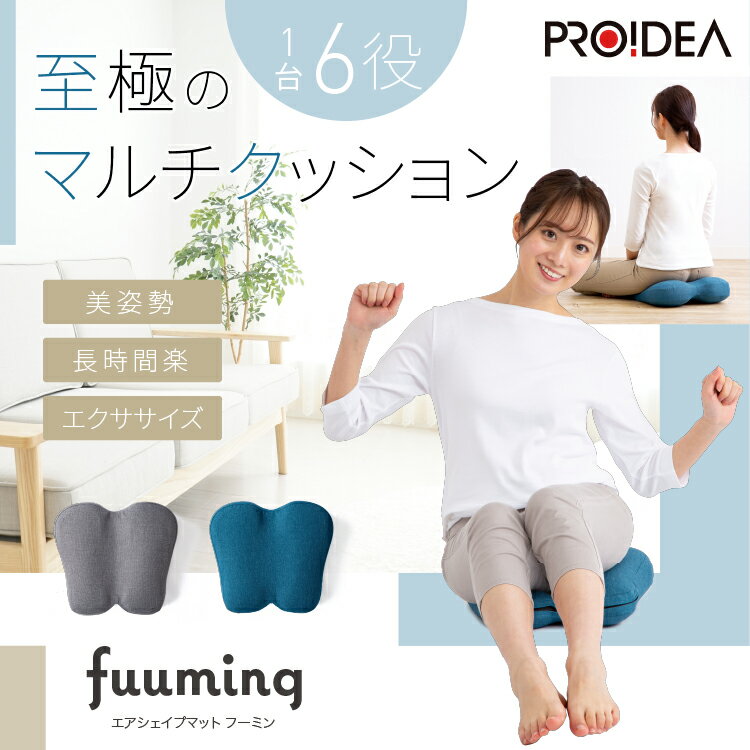 バランスクッション エアシェイプマット fuuming フーミン エアクッション 座布団 バランスディスク ダイエット器具 ダイエットクッション 体幹 腹筋 ウエストシェイプ 姿勢 エクササイズ ステ