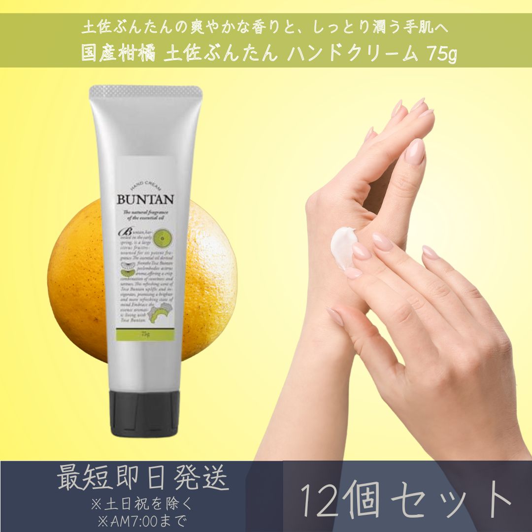 【国産柑橘ハンドクリーム】 土佐ぶんたん ハンドクリーム 75g 12個セット │ デイリーアロマジャパン デイリーアロマ ギフト プレゼント 日本製 文旦 柑橘 保湿 乾燥対策 ハンドケア 精油配合 エッセンシャルオイル